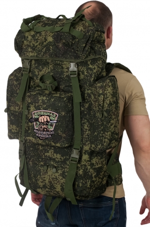 Внушительный камуфляжный рюкзак с нашивкой Охотничий Спецназ (90 л) 