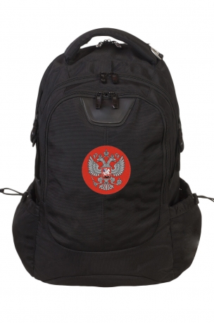 Крутой надежный рюкзак с нашивкой Герб России (29 л) 