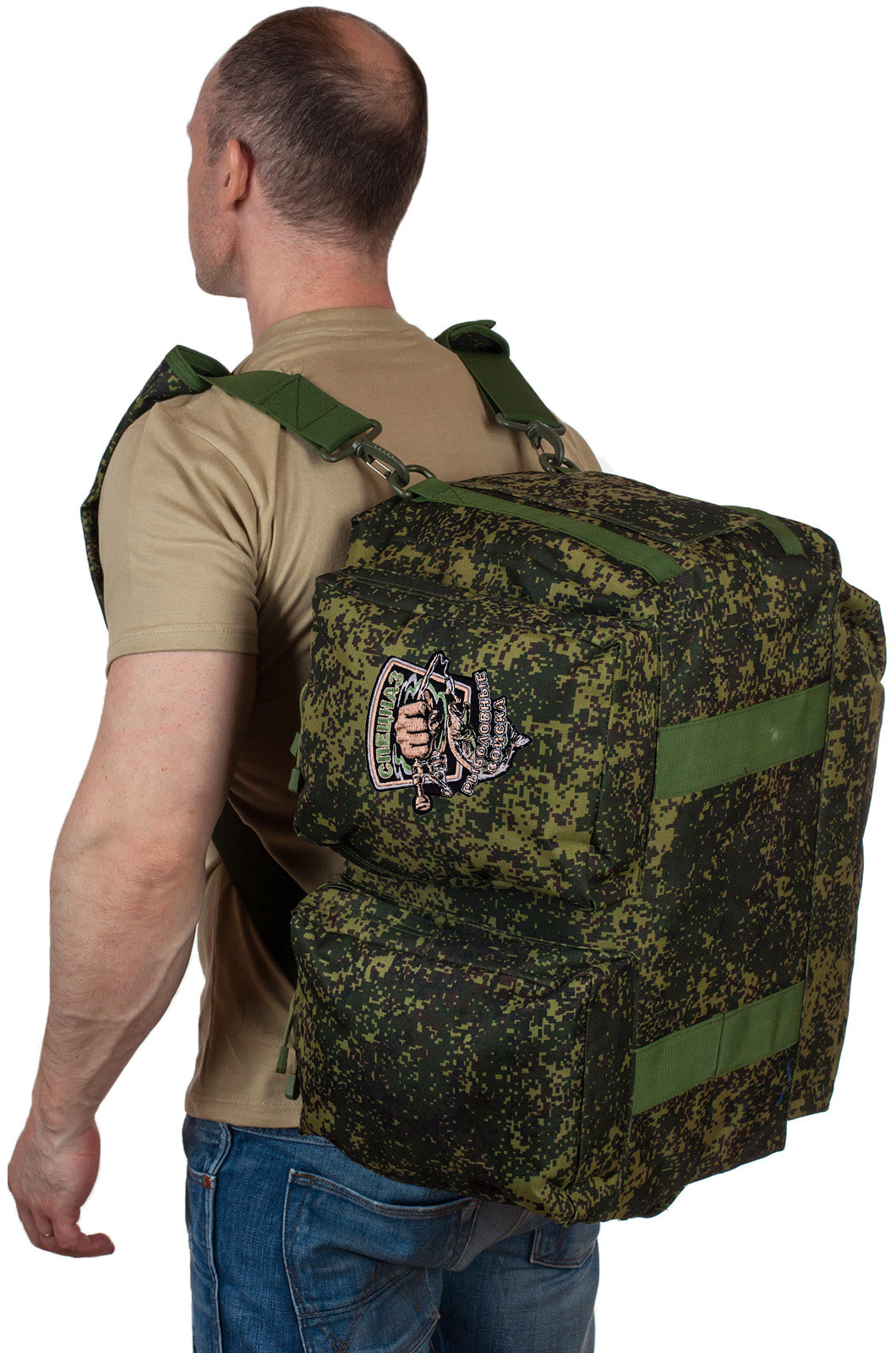Армейская полевая сумка с эмблемой Рыболовного спецназа (65 л) 
