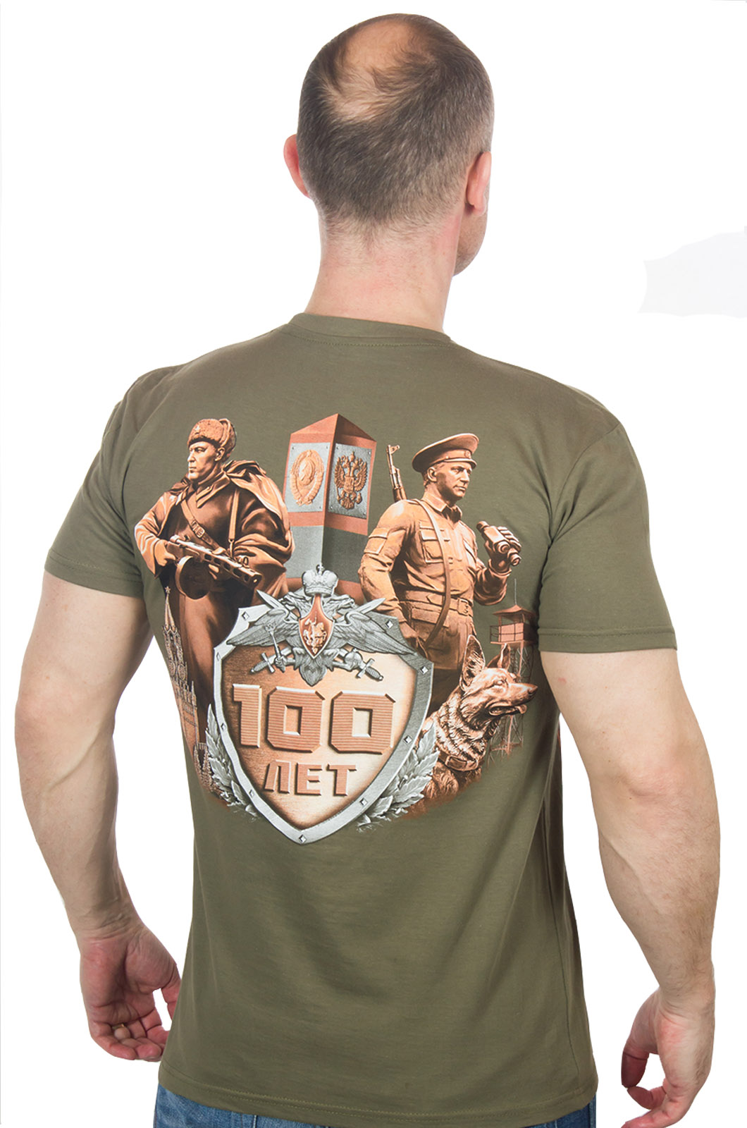Мужская милитари футболка Погранвойска. 