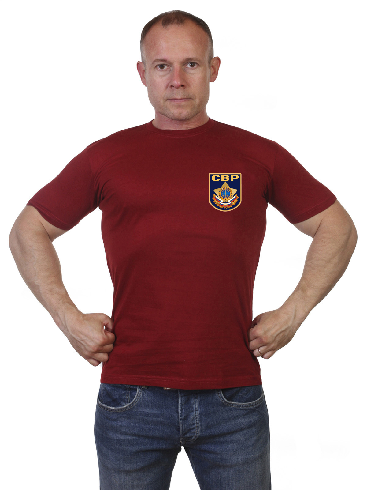Краповая футболка "Служба внешней разведки" 