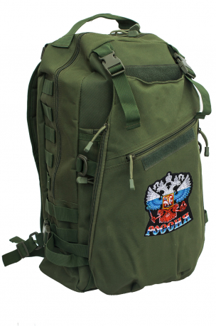 Рейдовый рюкзак хаки-олива с эмблемой "Россия" 