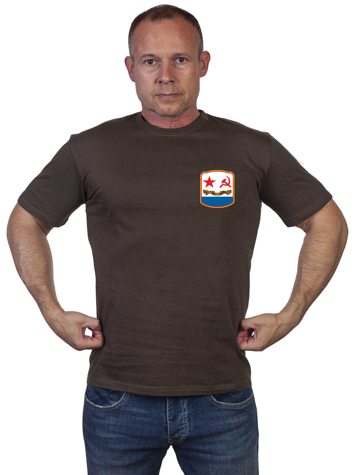 Оливковая футболка ВМФ СССР 