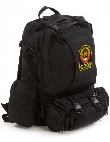 Тактический рюкзак Assault Backpack Black с эмблемой СССР 