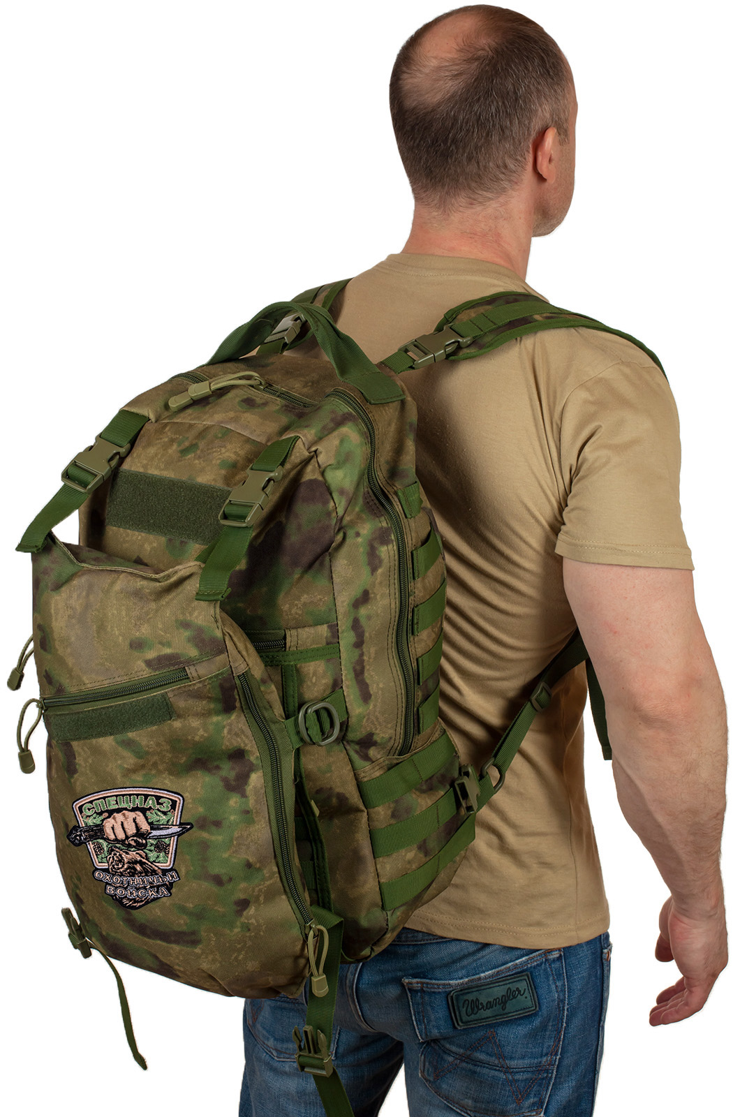 Трендовый вместительный рюкзак с нашивкой Охотничий Спецназ (20 л) 