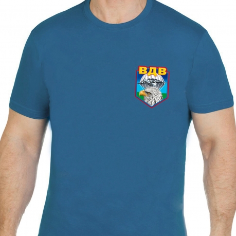 Бирюзовая футболка с эмблемой ВДВ 