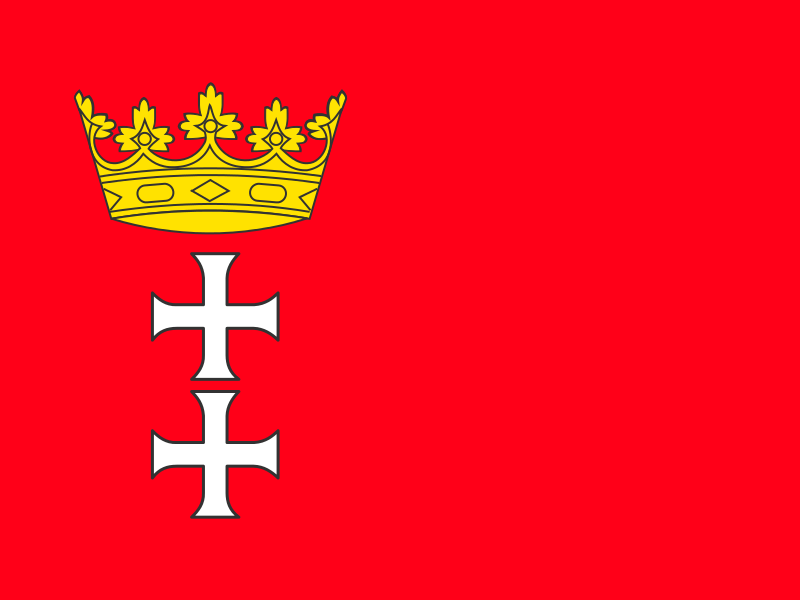 Флаг города Гданьск, Польша