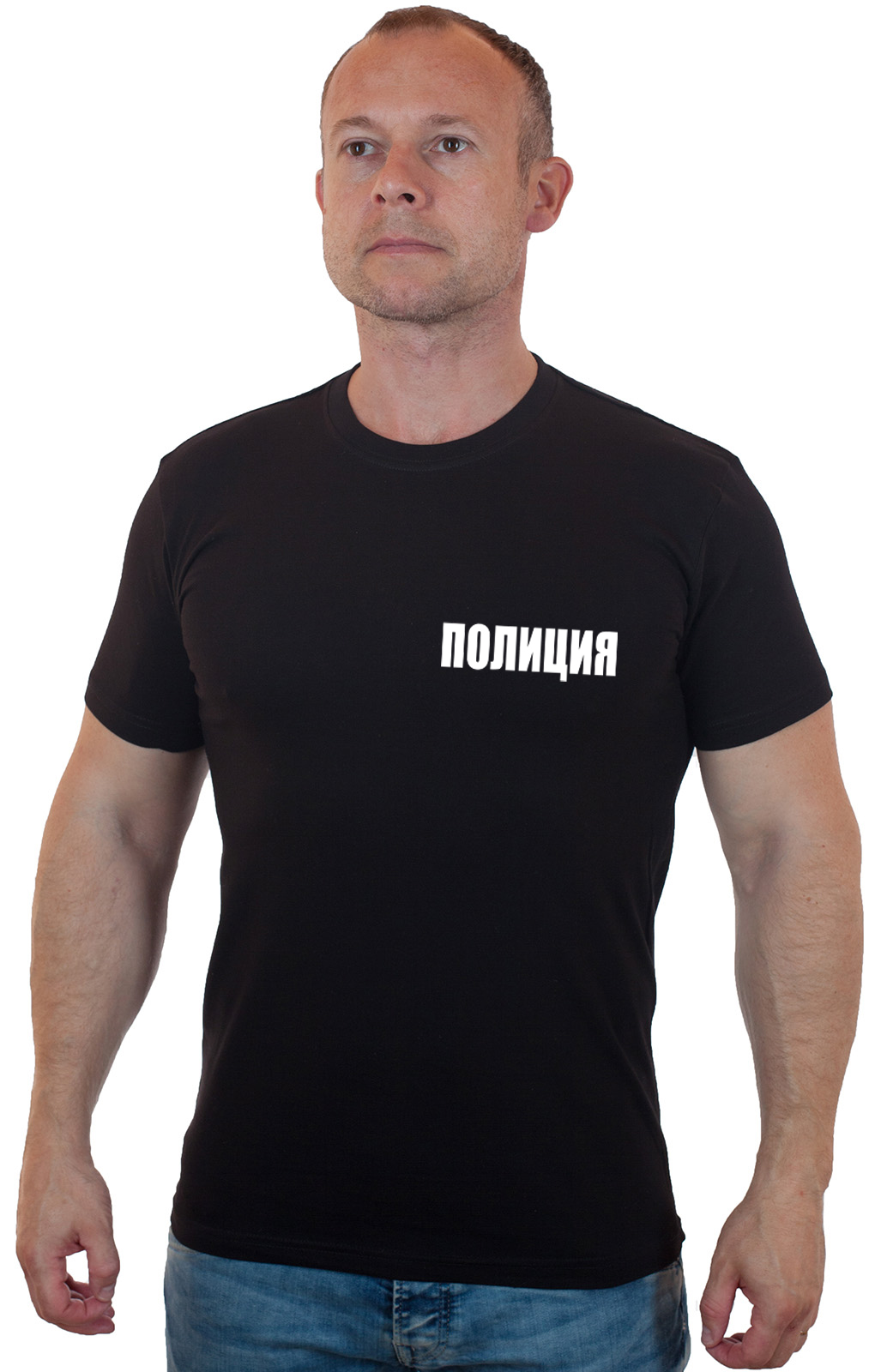 Лаконичная мужская футболка Полиция 