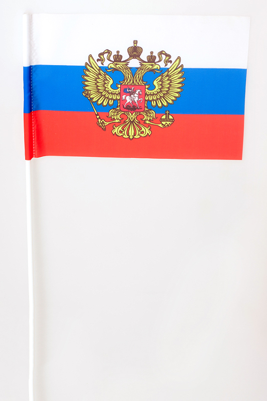 Флаг РФ с гербом 