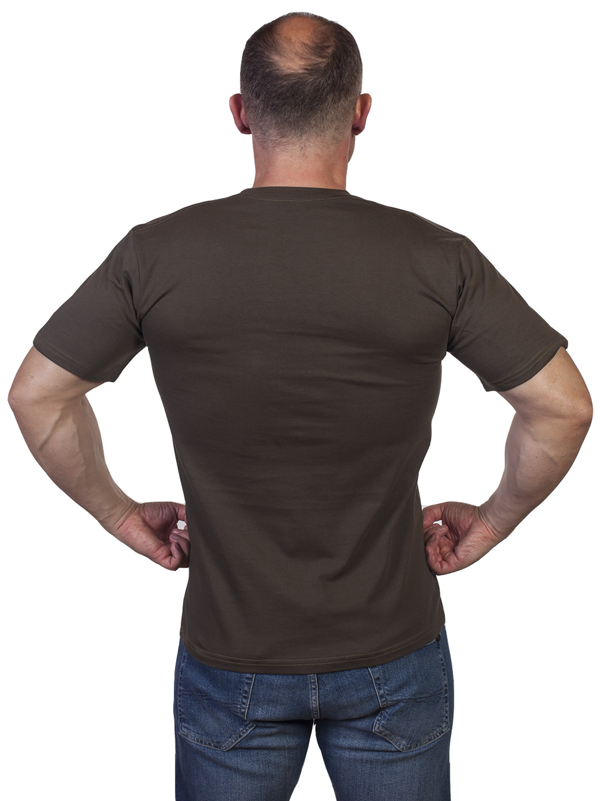 Оливковая футболка с принтом Военной Разведки 