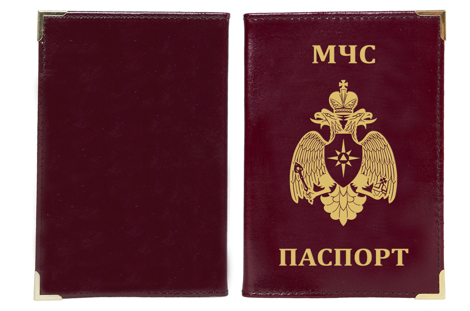 Обложка на паспорт с тиснением эмблемы МЧС 