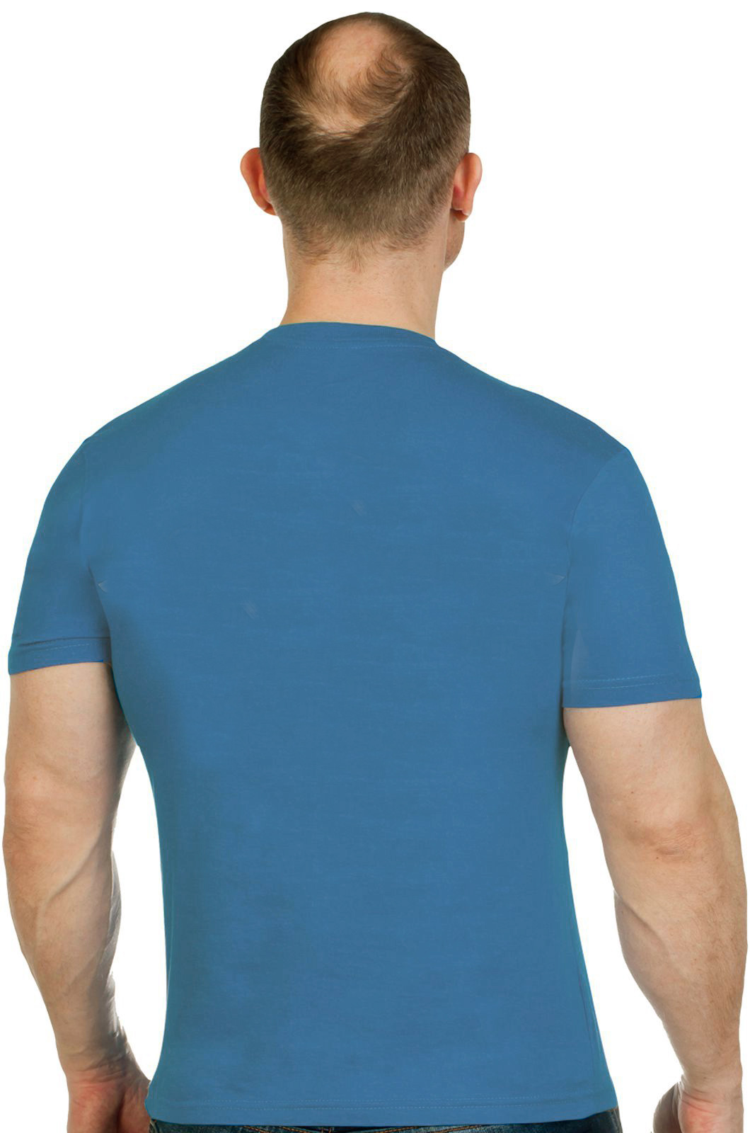 Сине-зеленая хлопковая футболка Рыбак 