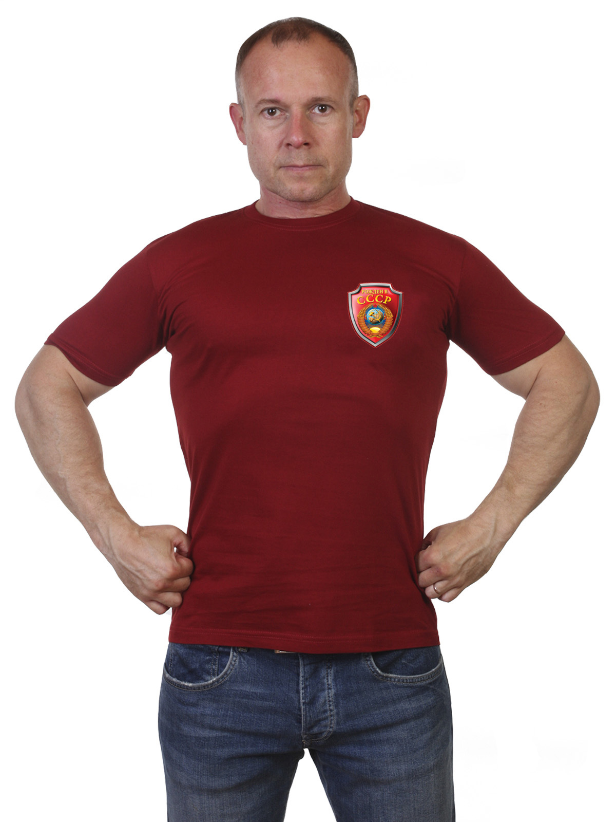 Краповая мужская футболка СССР 