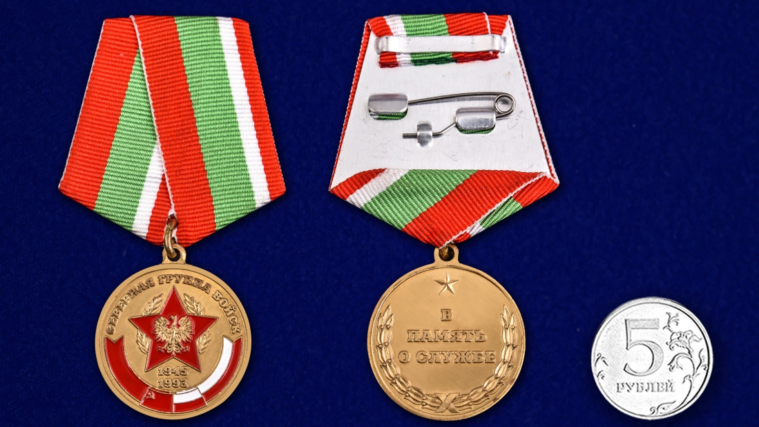 Медаль "Северная группа войск" в футляре из бархатистого флока 