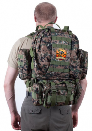 Мужской стильный рюкзак US Assault с нашивкой Русская Охота 