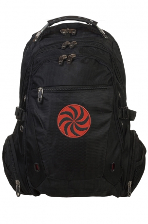 Отличный черный рюкзак с символом Даждьбога (29 л) 