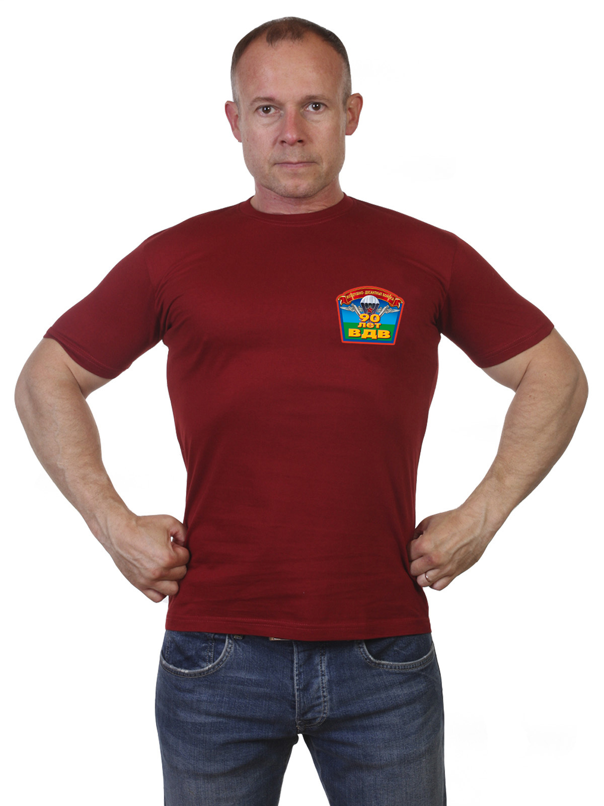 Мужская футболка «90 лет Воздушно-десантным войскам» 