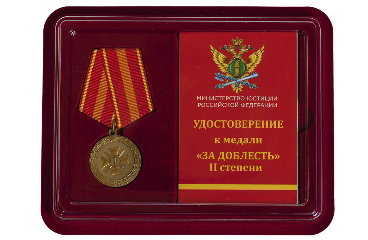 Медаль Министерства Юстиции РФ "За доблесть" 2 степени 
