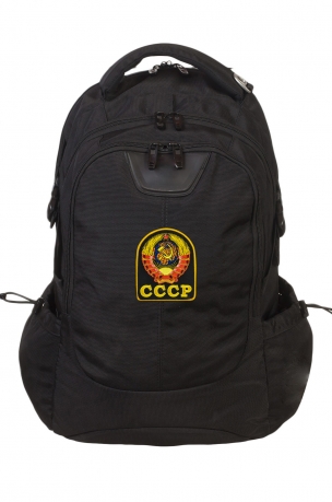 Многоцелевой черный рюкзак с нашивкой Герб СССР 