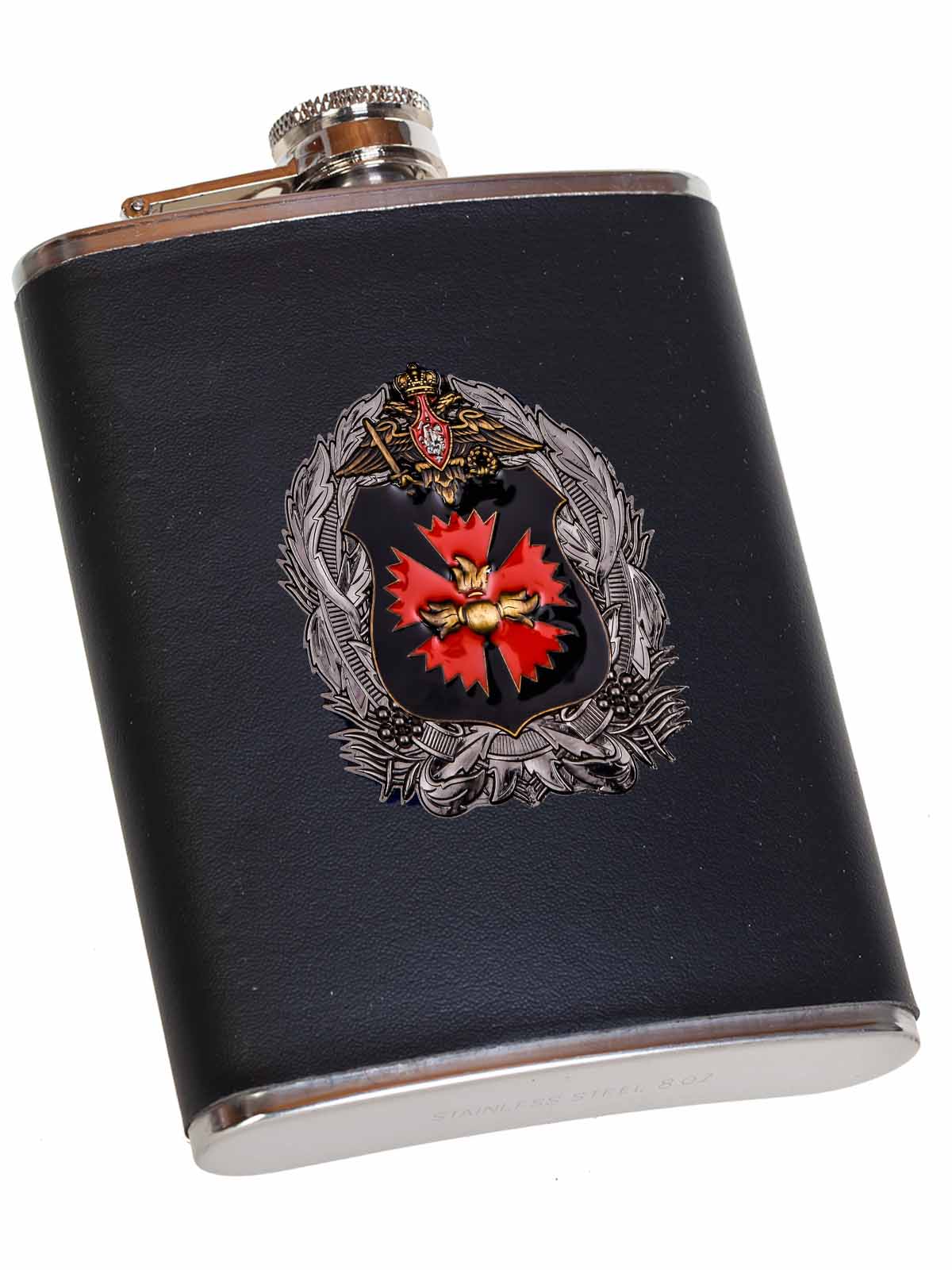 Классическая фляжка в чехле с эмблемой ГУ Генерального штаба ВС РФ 