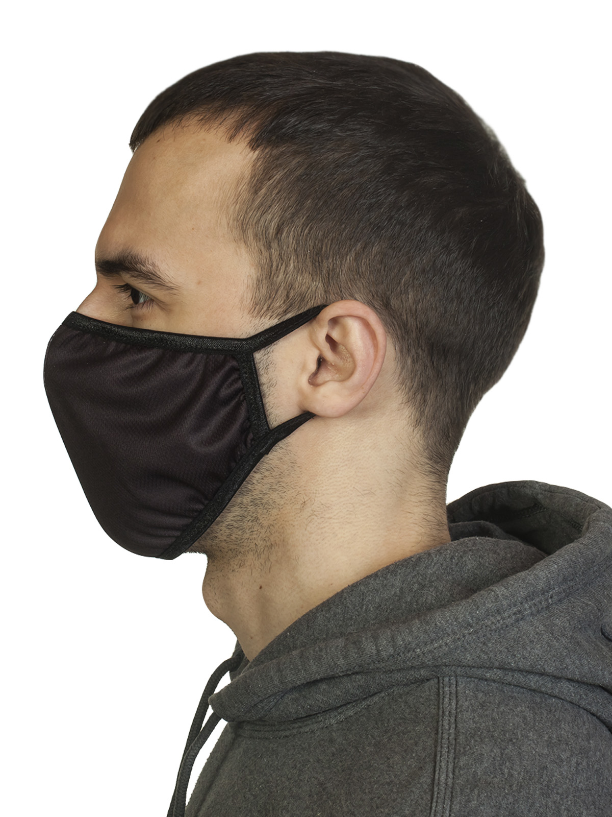 Многоразовая защитная черная маска 
