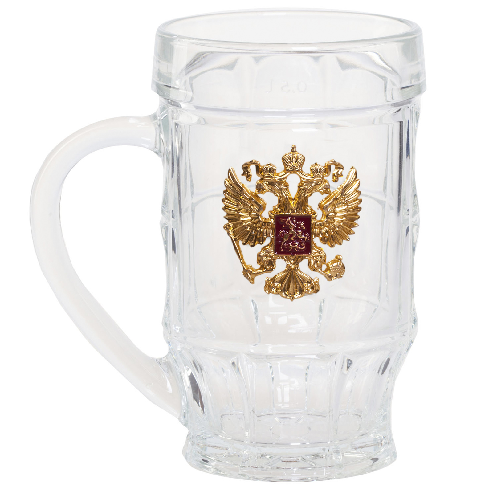 Подарочный пивной бокал с гербом РФ 