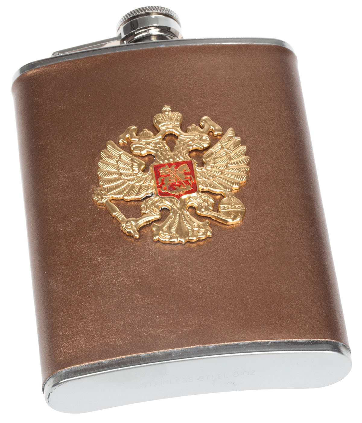 Карманная фляжка в подарок патриоту "Герб России" 