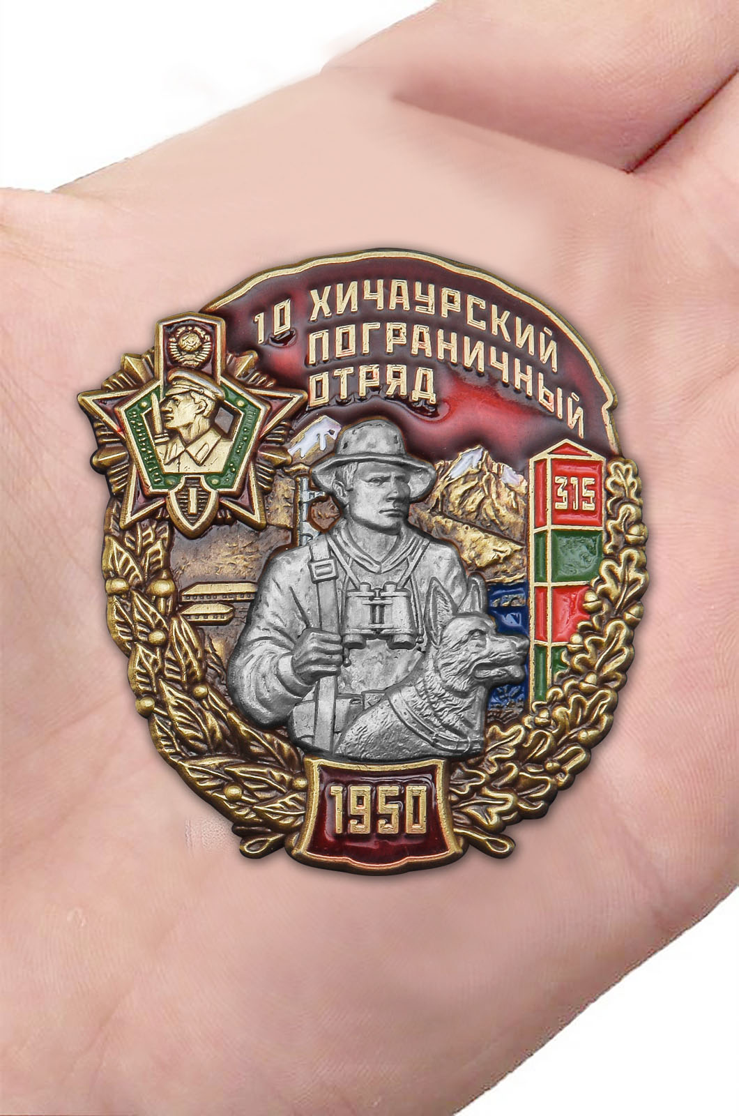 Наградной знак "10 Хичаурский Пограничный отряд" 