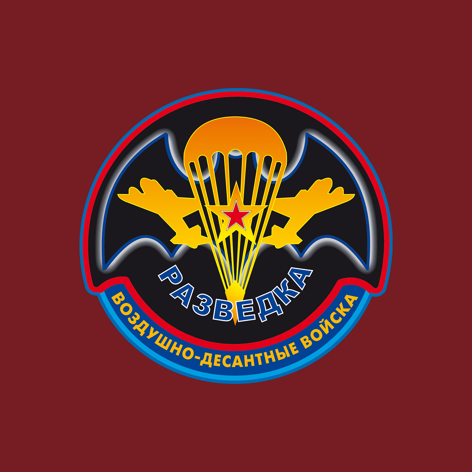 Краповая футболка "Разведка Воздушно-десантных войск" 