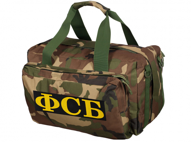 Камуфляжная дорожная сумка с нашивкой ФСБ 