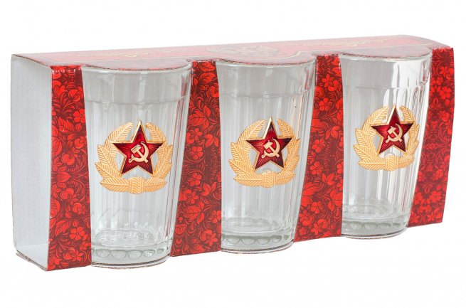 Набор подарочных стаканов "Советская Армия" 