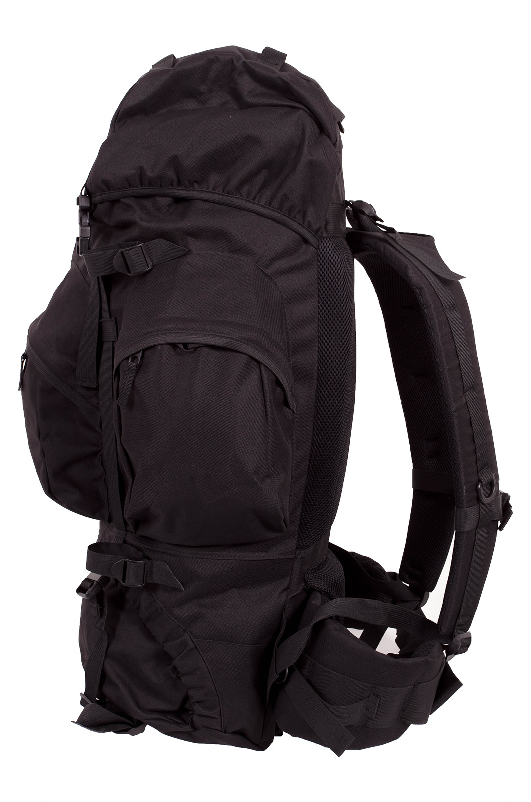Черный многодневный рюкзак с нашивкой Потомственный Казак (75 л) 
