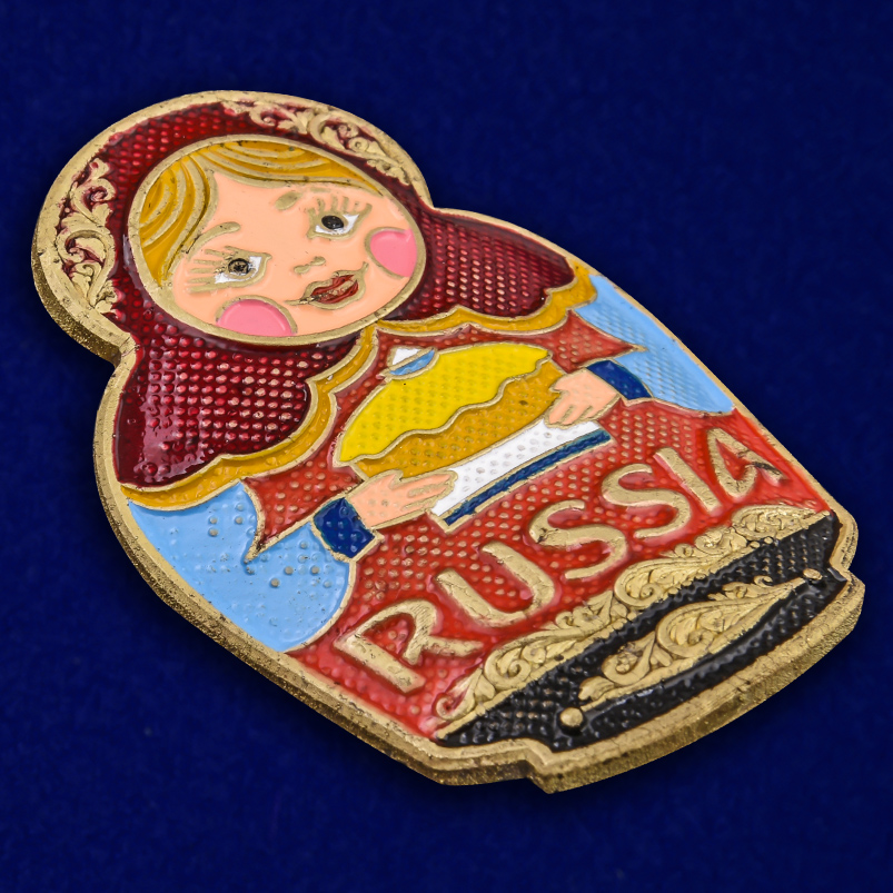 Декоративная накладка в виде матрешки "Russia" 