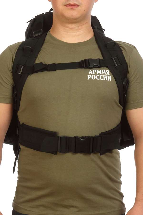 Тактический рюкзак Assault Backpack Black с эмблемой "Россия"  